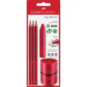 Svinčnik FABER-CASTELL, grip 3/1 rdeč 